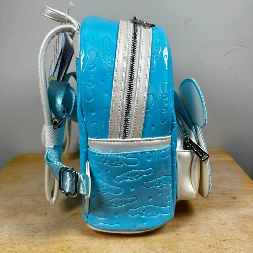 Loungefly Sanrio Cinnamaroll Mini Backpack Blue Debossed Moveable Ears Gift NEW‎